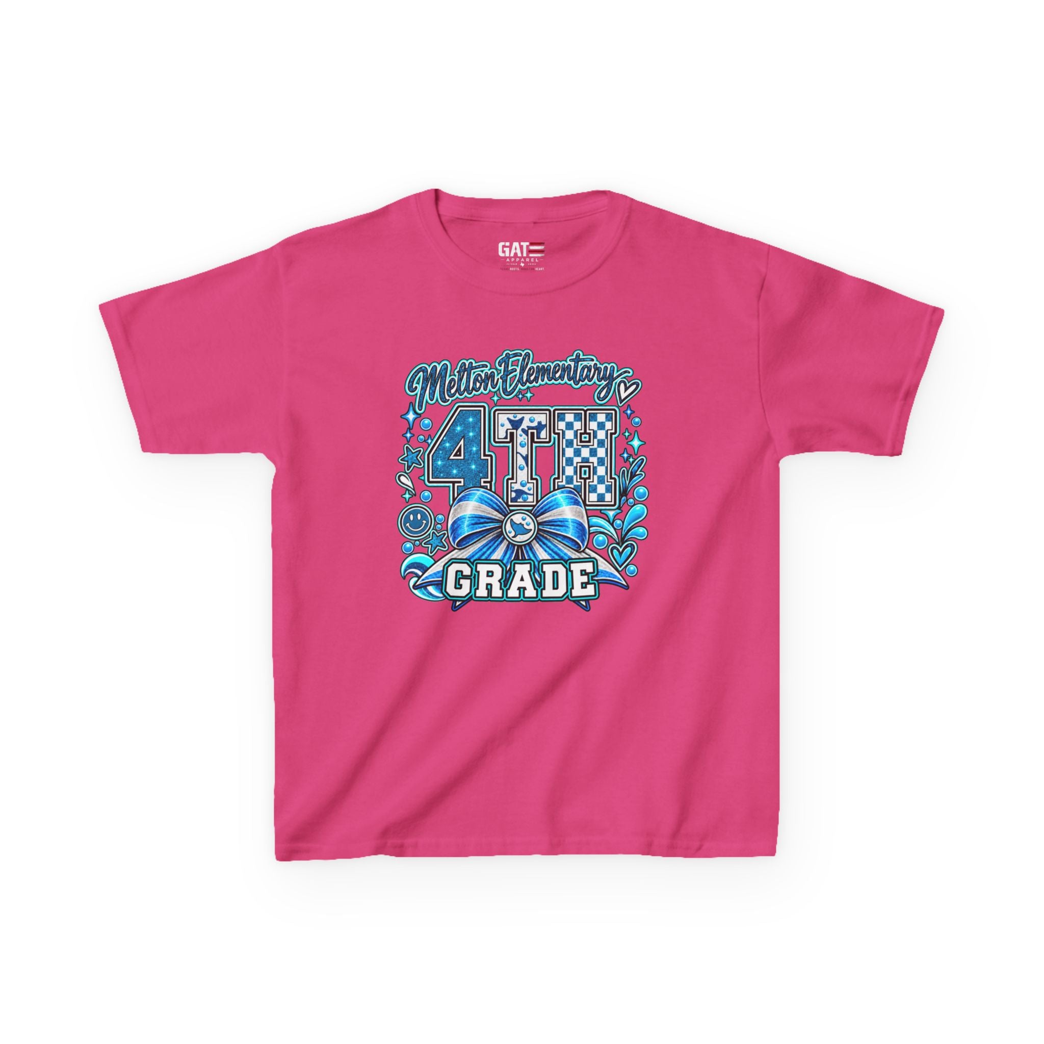 Melton 4th Grade Kids T‑Shirt — Ribbon Design