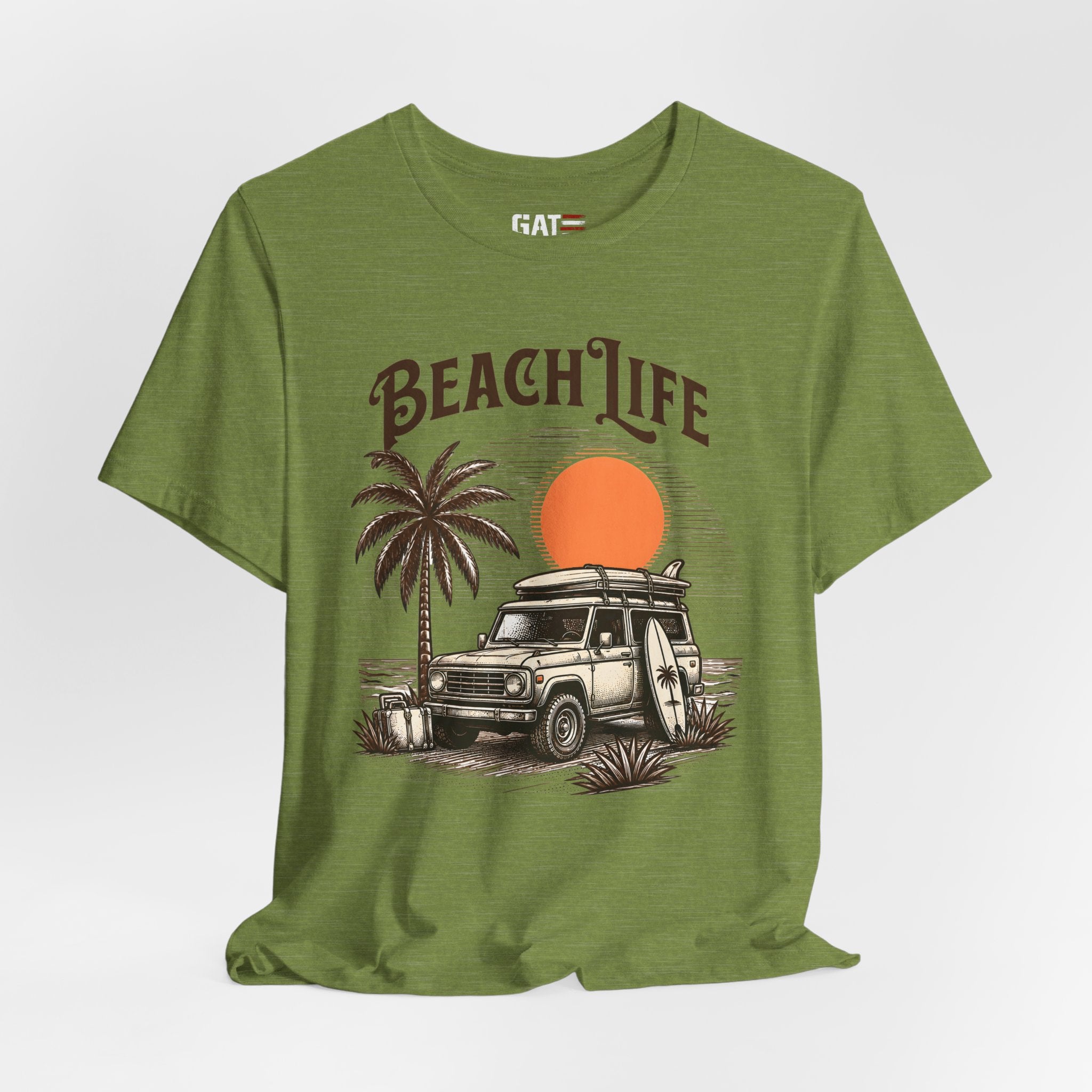 Beach Life Shirt, Retro VW Bus T Shirt, Vintage Camper Van Tee, Coastal Vacation Shirt, Summer Beach Graphic Tee, Surf Style Shirt, Van Life