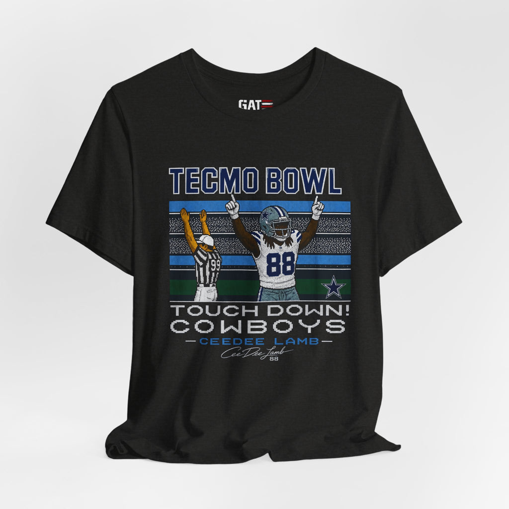 Retro CeeDee Lamb Shirt, Tecmo Bowl Inspired Cowboys Football Tee, Vintage 8 Bit Gamer Shirt, Touchdown Graphic Tee