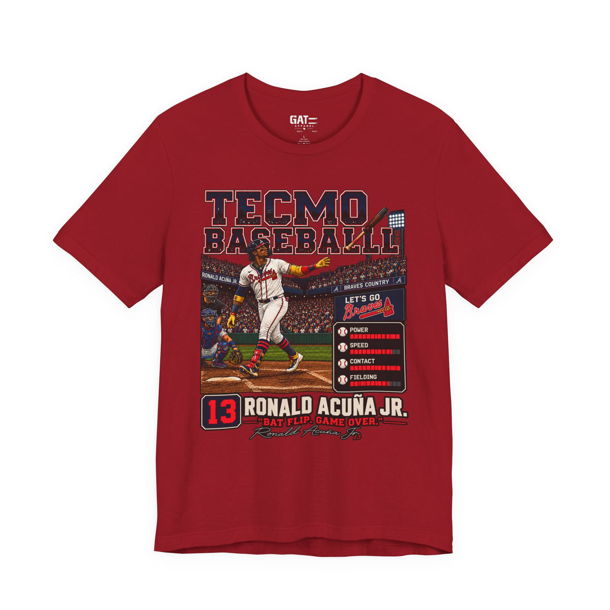 Atlanta Braves – Ronald Acuña Jr. – Tee — Retro Arcade Baseball T-Shirt