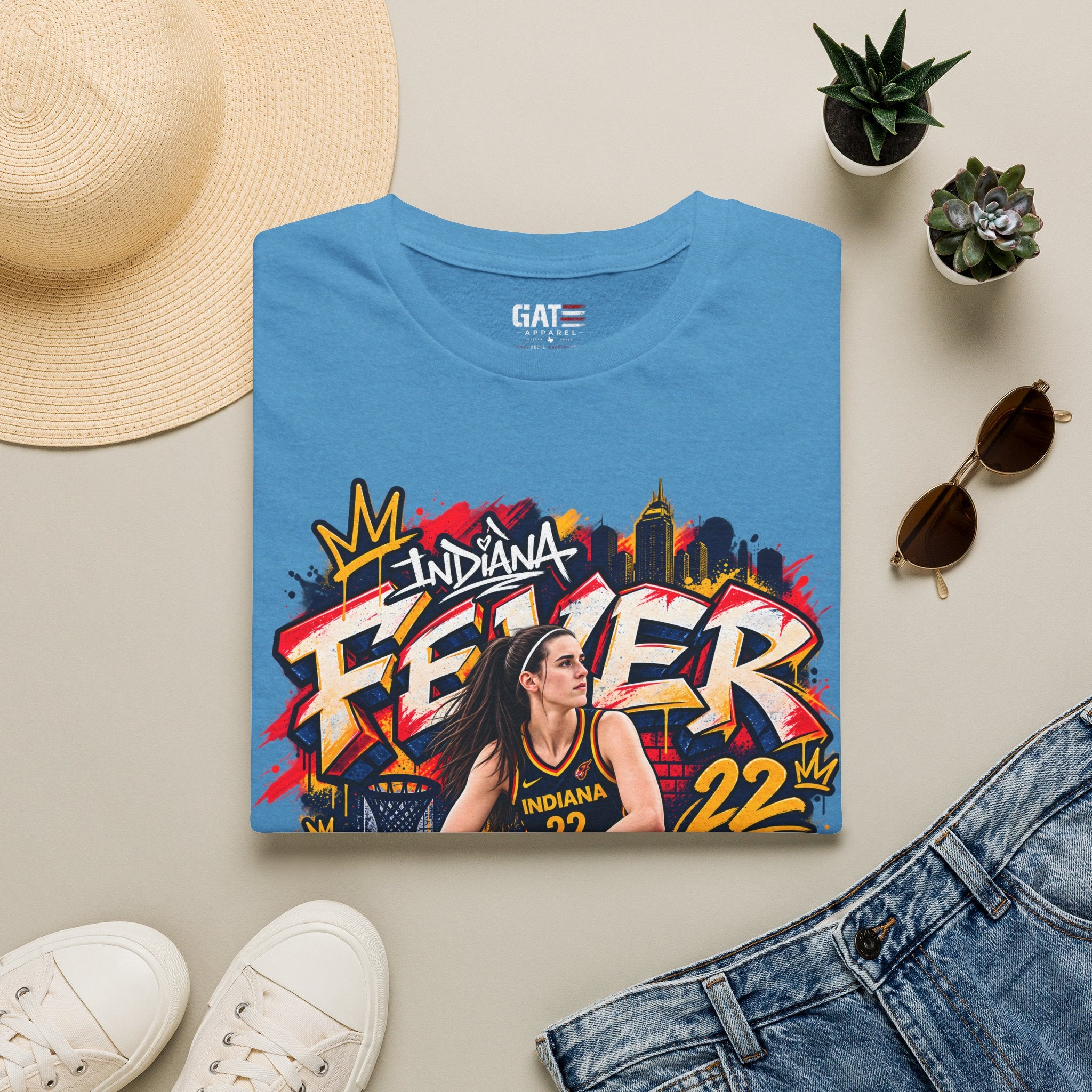 Caitlin Clark Indiana Fever WNBA Basketball Graphic T Shirt Women's Fan Tee