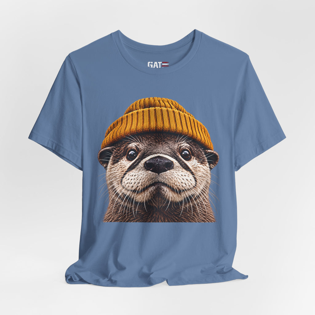 Cute Otter Wearing Beanie Wildlife Graphic T-Shirt - product image 22