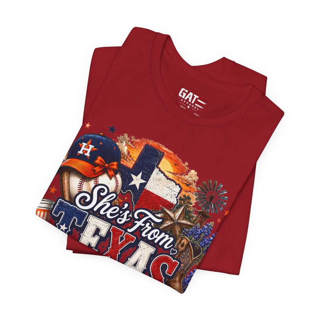 She's From Texas T-Shirt — Texas Pride Graphic Tee