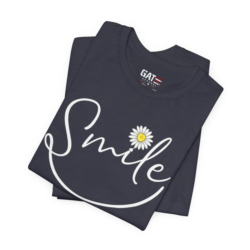 Smile Daisy Tee — Women's Floral Graphic T-Shirt