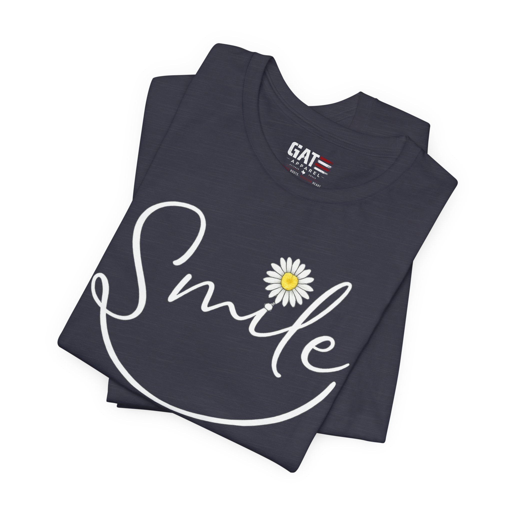 Smile Daisy Tee — Women's Floral Graphic T-Shirt