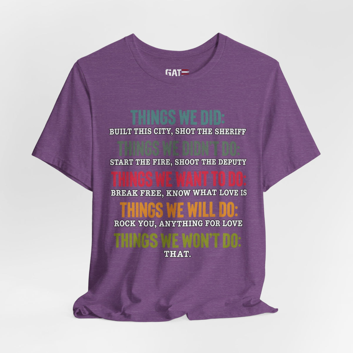 Things We Will Do Checklist T-Shirt — Funny Motivational List Tee