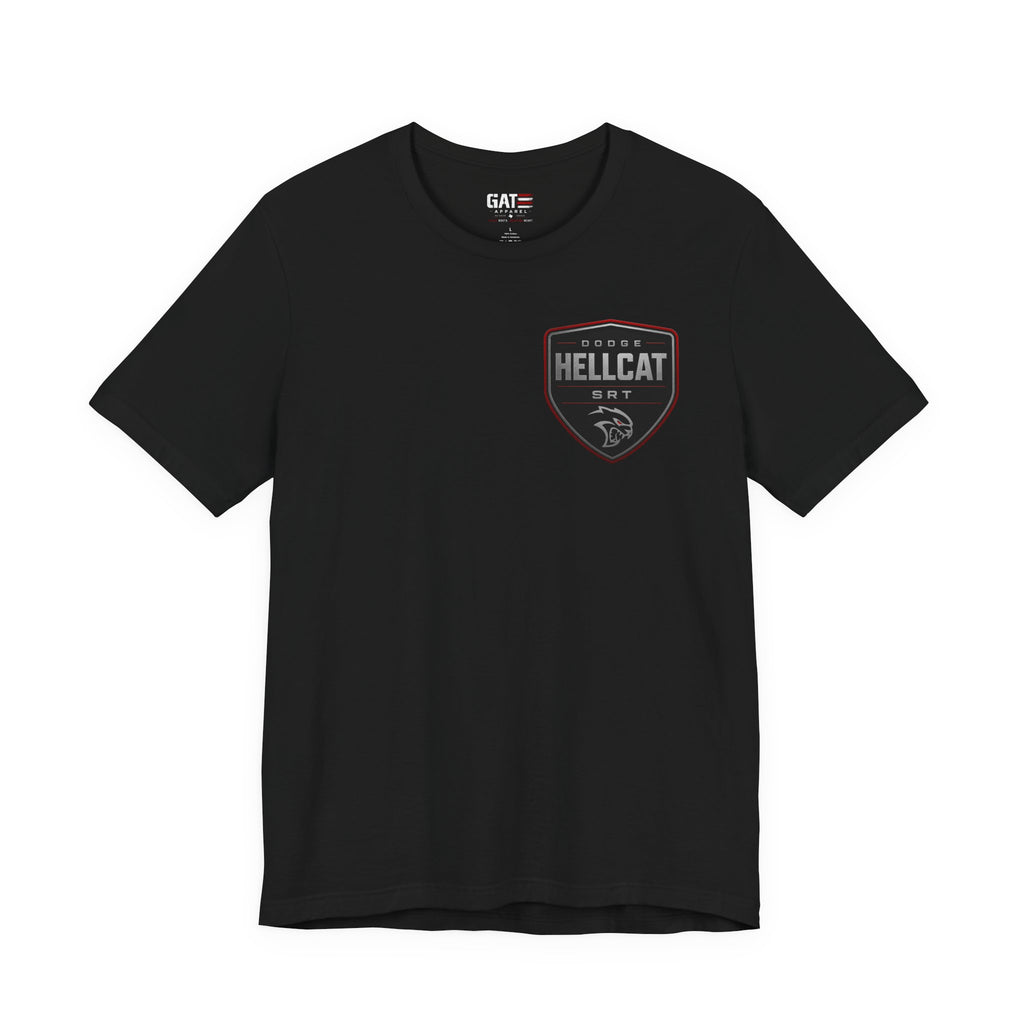 Dodge Hellcat SRT Graphic Tee — Muscle Car Illustration & Specs T-Shirt