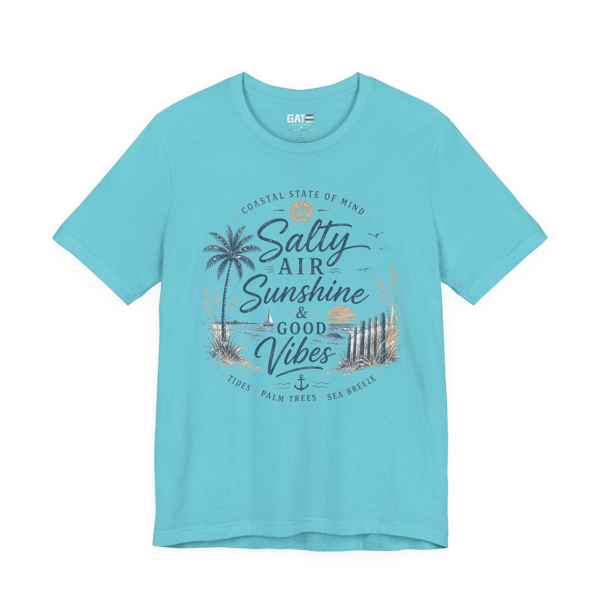 Salty Air Sunshine & Good Vibes Beach Tee
