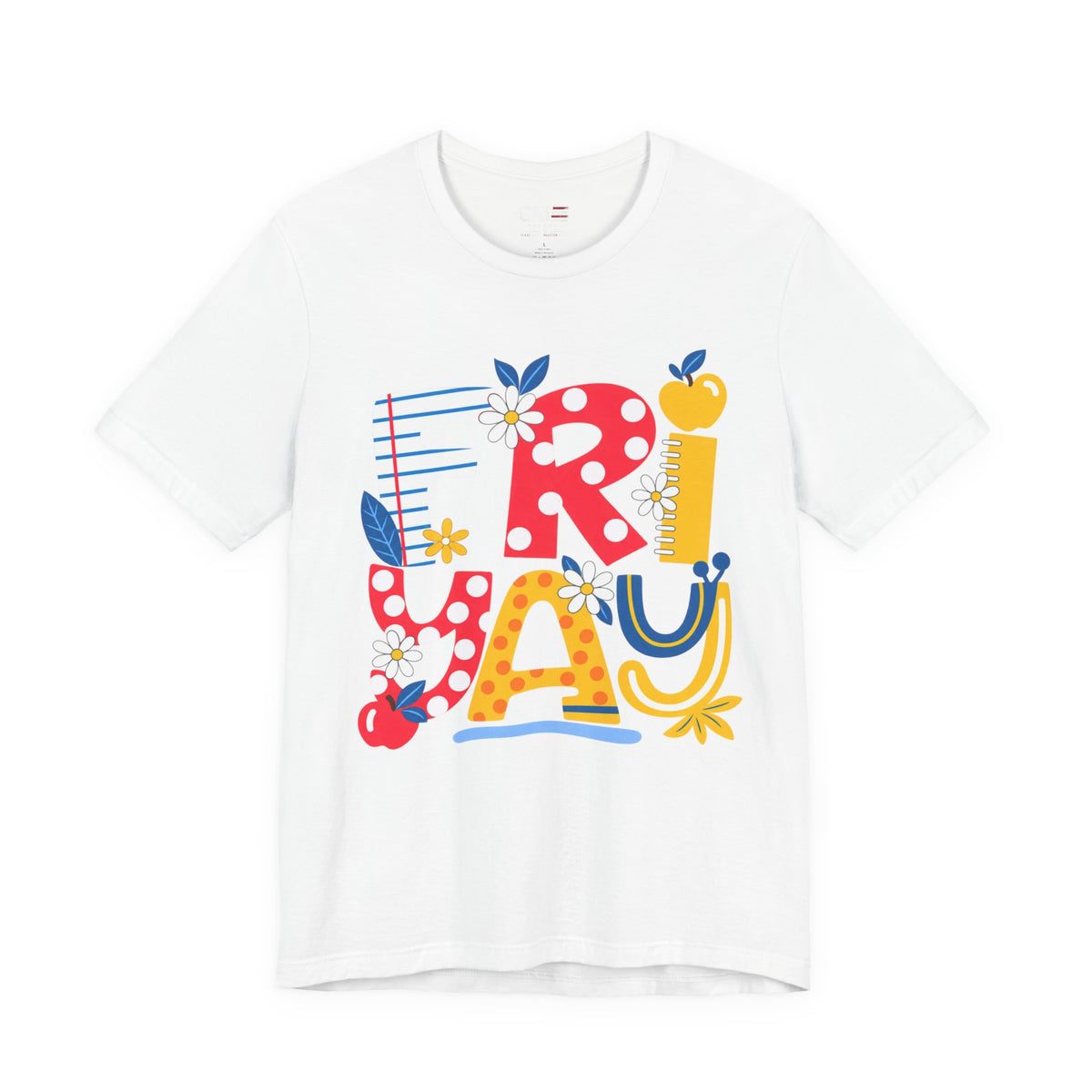 FRIYAY Teacher Shirt | Colorful Floral Classroom Tee