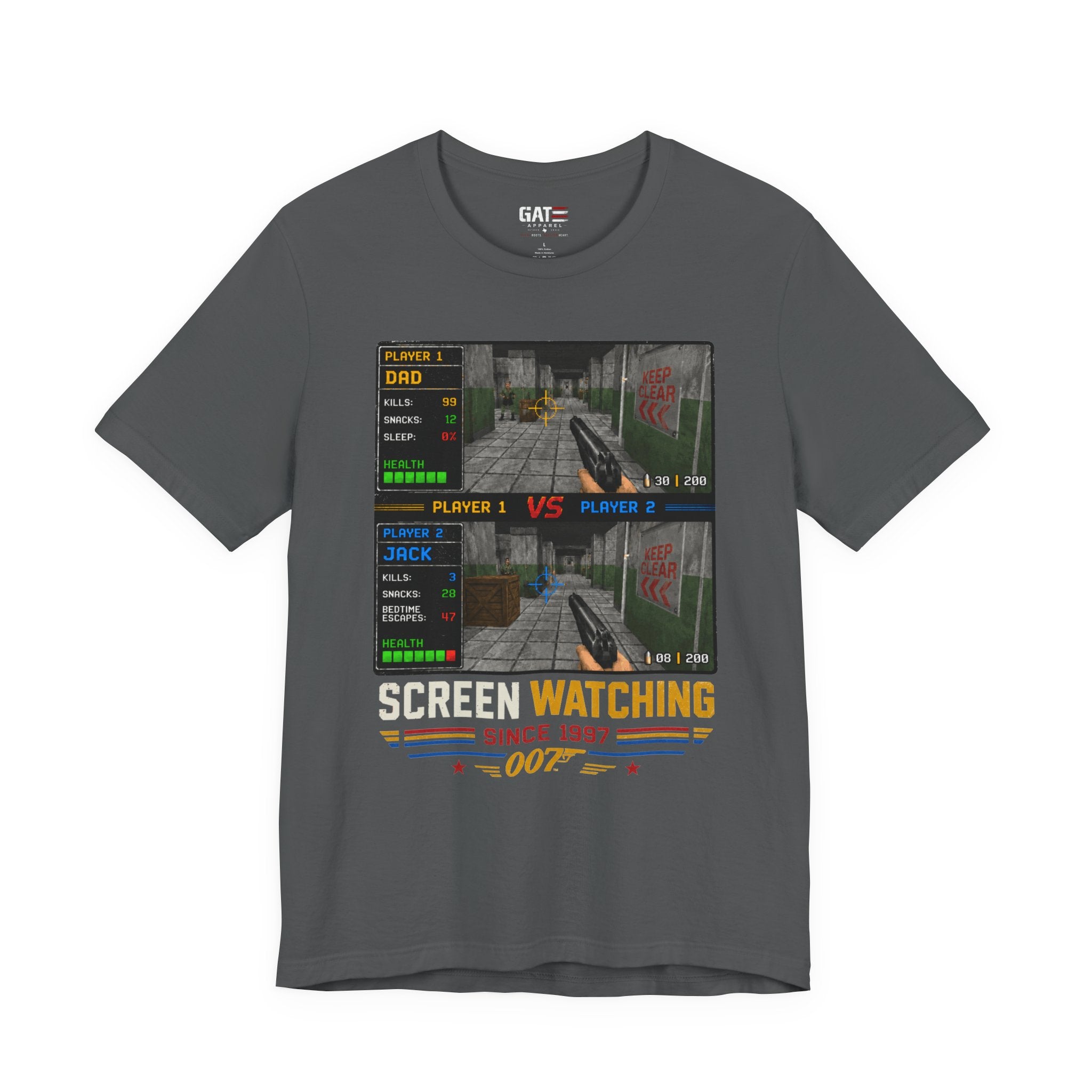 Personalized Shirt, Custom Gamer Shirt,GoldenEye 007 Shirt, Retro Gaming Shirt, N64 Gamer Gift, 90s Gaming Shirt, Father's Day Gift for Him
