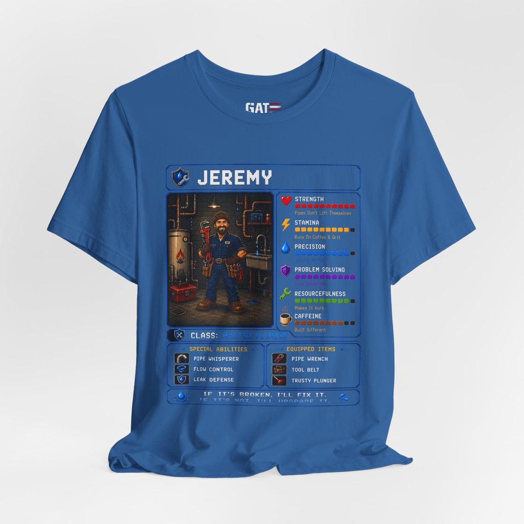 Custom Plumber RPG Character Shirt | Personalized Plumber Gift