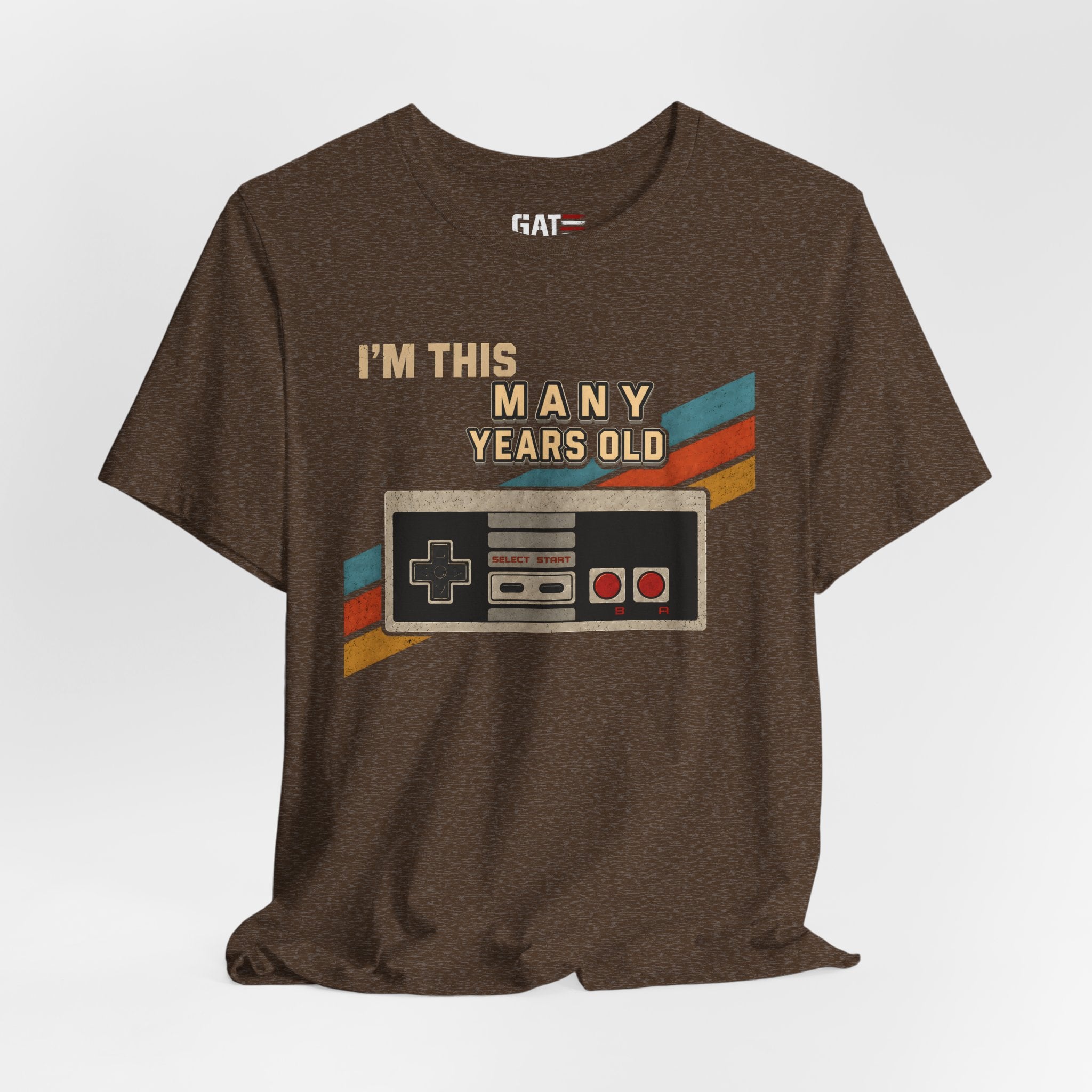 Retro Gaming Birthday Shirt, Gamer Gift for Men, I'm This Many Years Old Tee, 80s 90s Video Game Shirt, Classic Gamer Gift