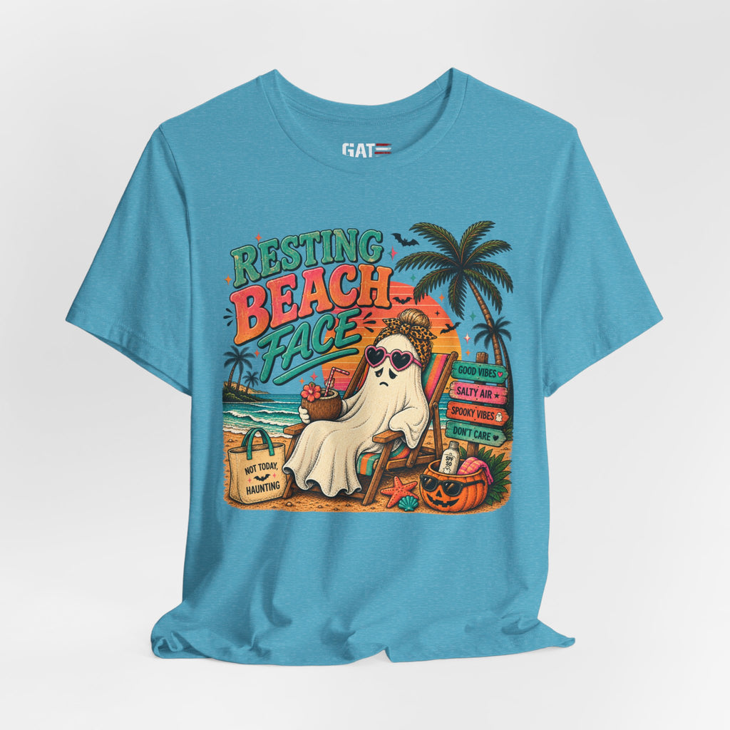 Summerween Spooky Beach Shirt | Tropical Ghost Tee Style 4