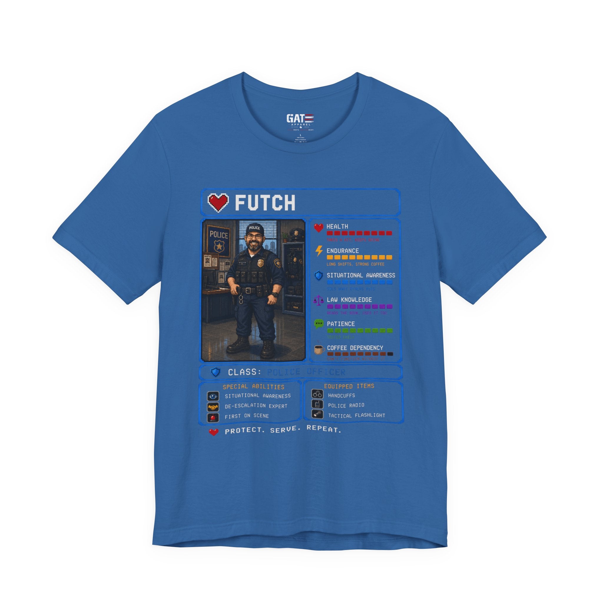 Custom Police Officer RPG Character Shirt | Personalized Law Enforcement Gift