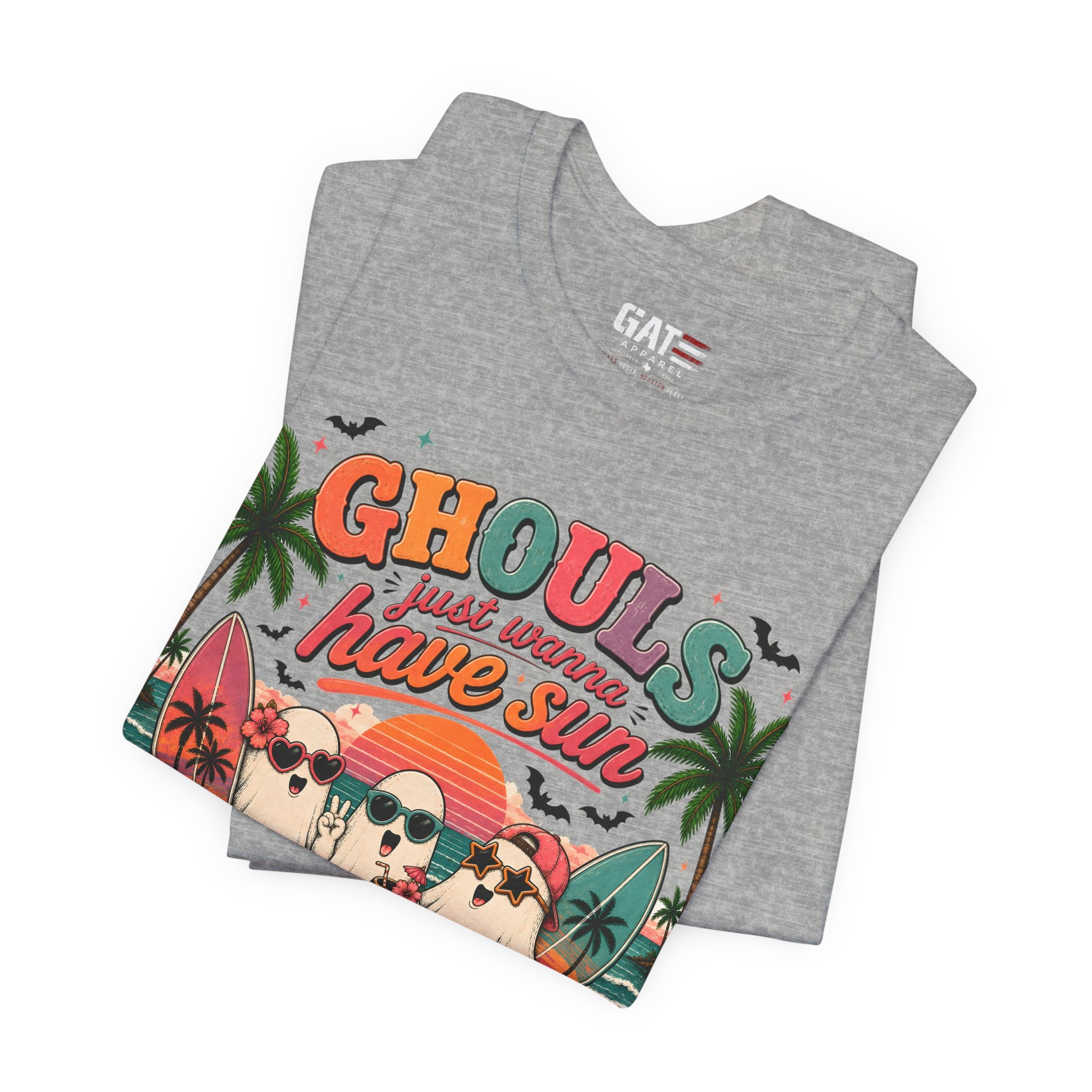 Summerween Shirt, Spooky Beach Shirt, Ghost Beach Tee, Halloween Beach Shirt, Coastal Halloween Tee, Tropical Ghost Shirt