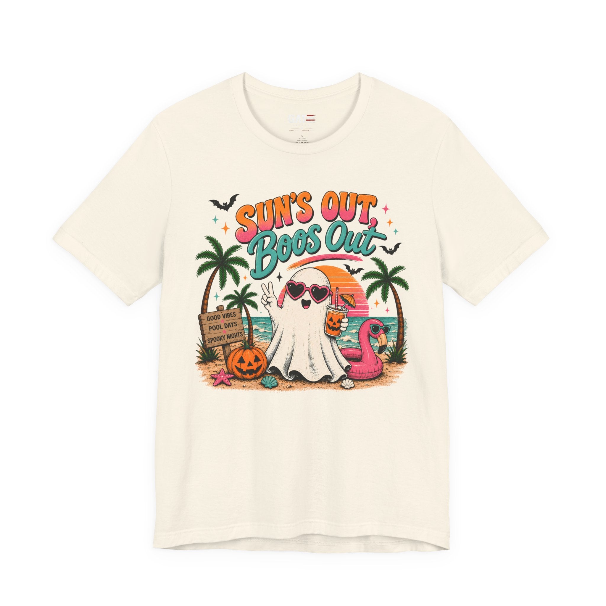 Summerween Shirt, Spooky Beach Shirt, Ghost Beach Tee, Halloween Beach Shirt, Coastal Halloween Tee, Tropical Ghost Shirt