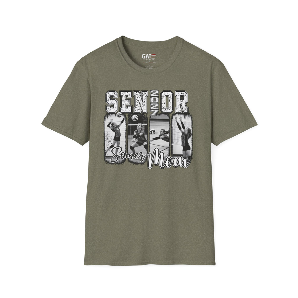 Senior Volleyball Mom Photo Shirt | Personalized Name Tee