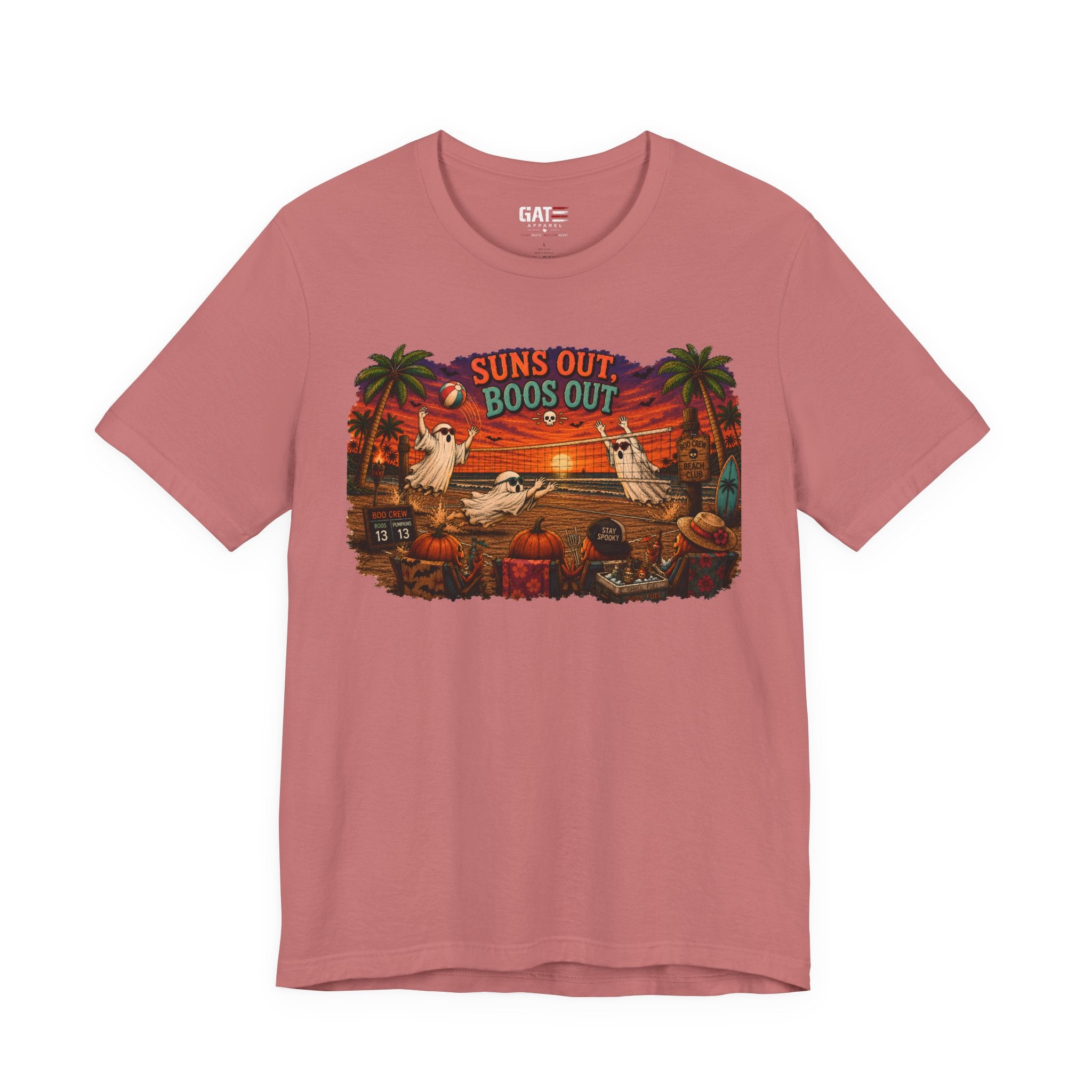 Summerween Shirt, Spooky Beach Shirt, Ghost Beach Tee, Halloween Beach Shirt, Coastal Halloween Tee, Tropical Ghost Shirt