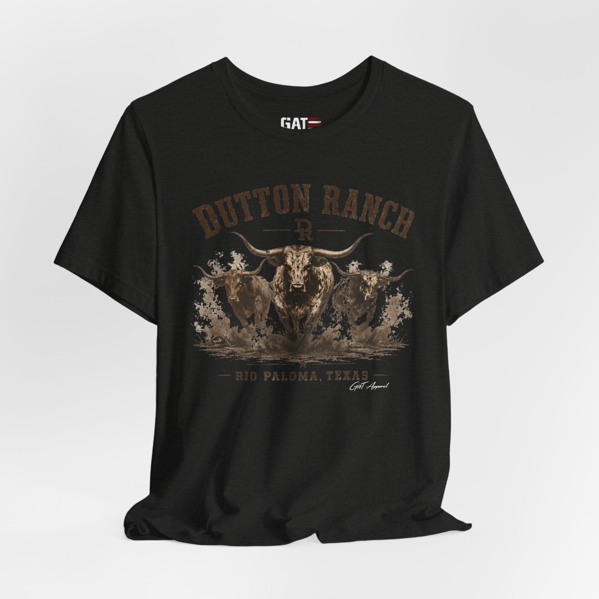 Dutton Ranch Longhorn Shirt, Yellowstone Inspired Western Tee, Cowboy Ranch Graphic T-Shirt, Texas Country Shirt, Rustic Cowgirl Gift