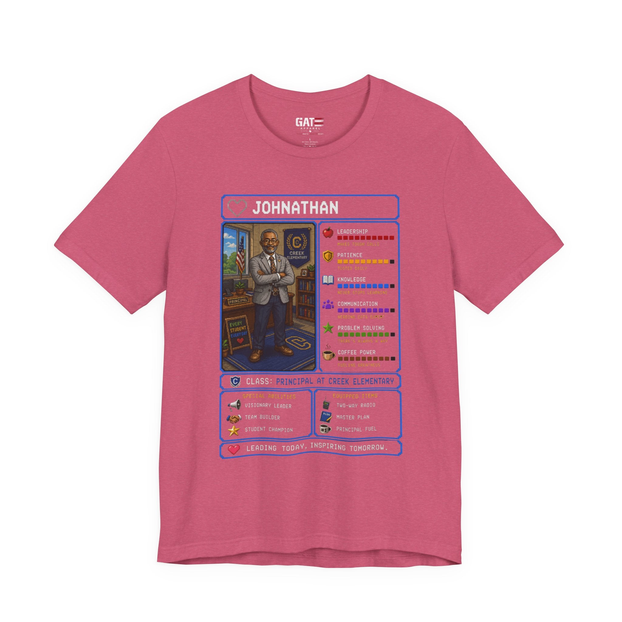 Custom Principal RPG Character Shirt | Personalized School Administrator Gift