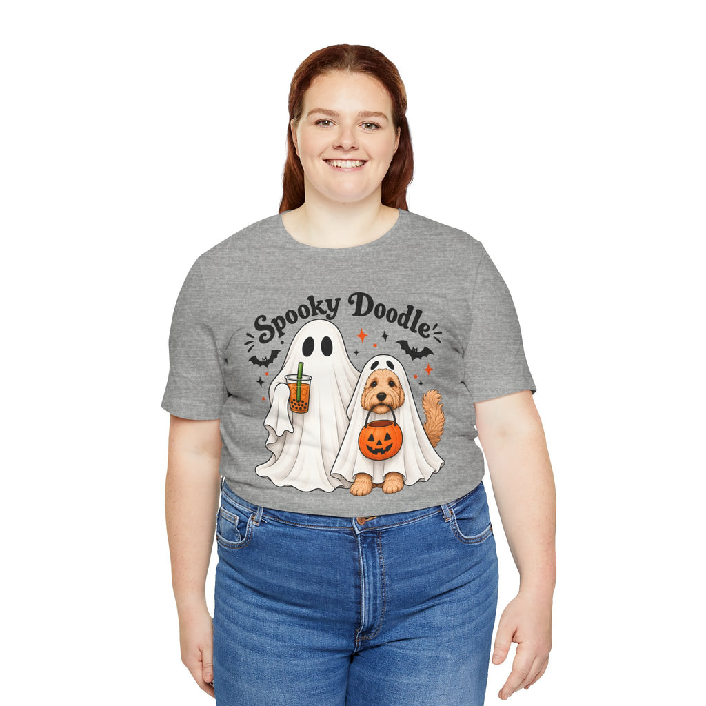 Spooky Doodle Halloween T-Shirt — Ghost & Doodle Dog Pumpkin Costume