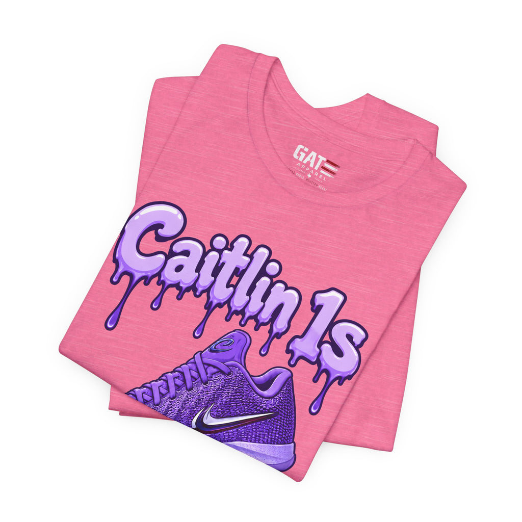 Caitlin Clark Caitlin 1s Purple Fade Paint Sneaker Shirt