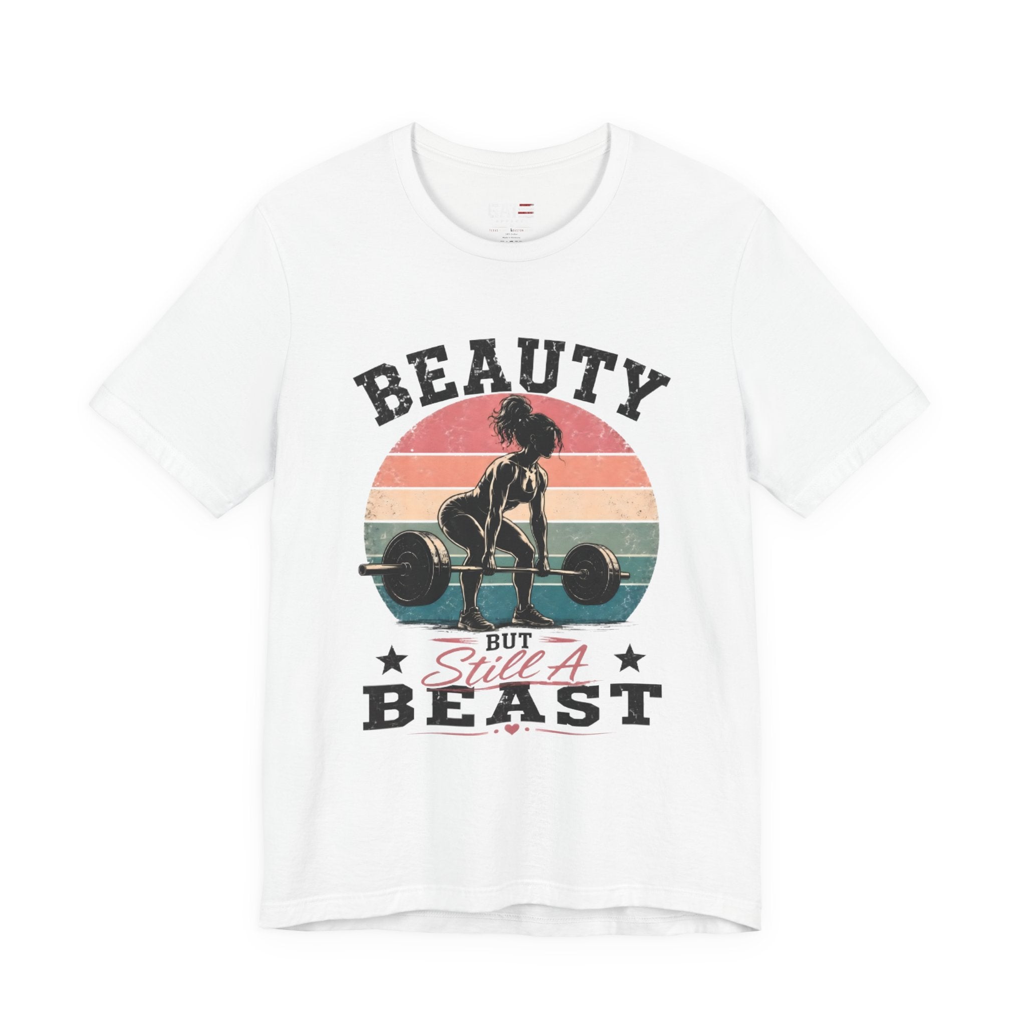 Beauty But Still A Beast Shirt, Retro Gym Shirt for Women, Weightlifting Tee, Fitness Gift, Cute Workout Shirt