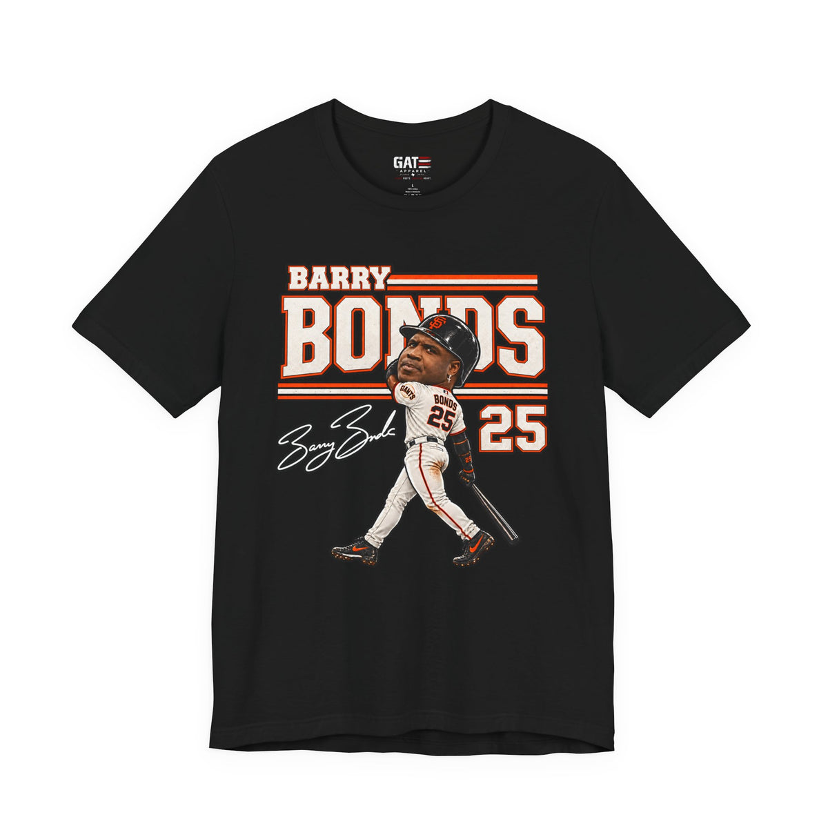 Barry Bonds Big Head Baseball Graphic Shirt – San Francisco #25 Fan Tee