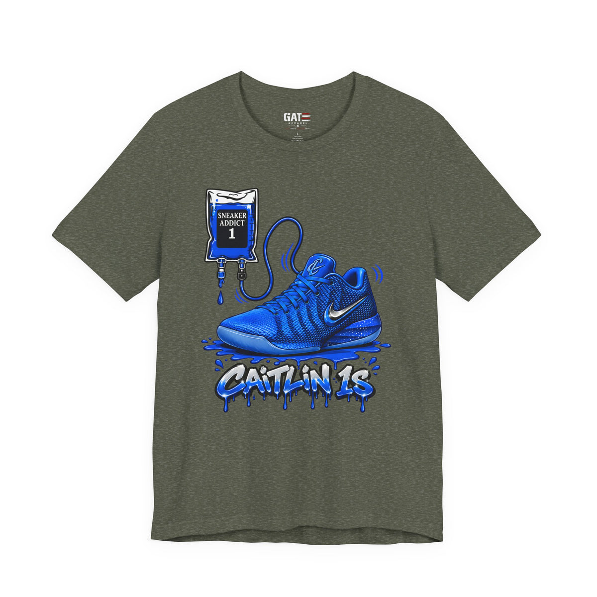 Caitlin Clark Caitlin 1s Addict Blue Sneaker Shirt