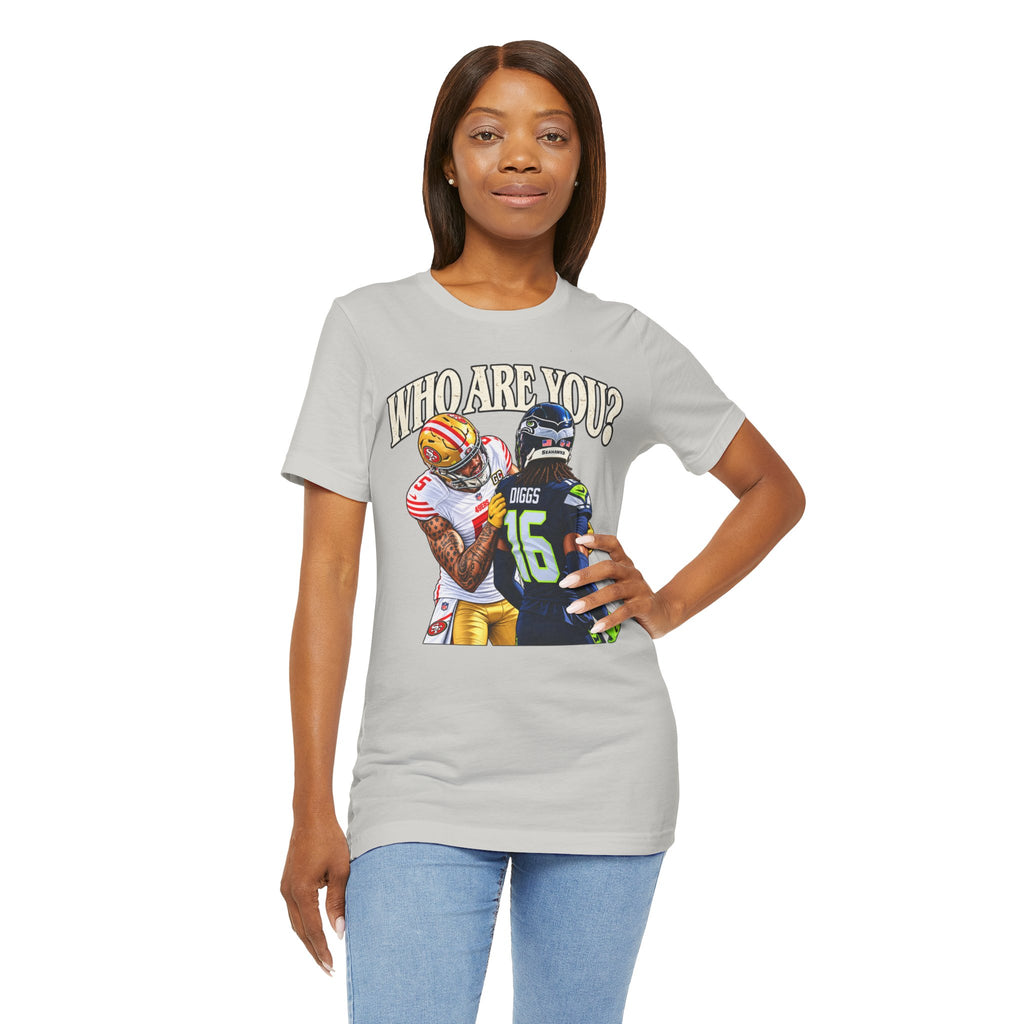 San Francisco 49ers Mike Evans Who Are You? Football T-Shirt