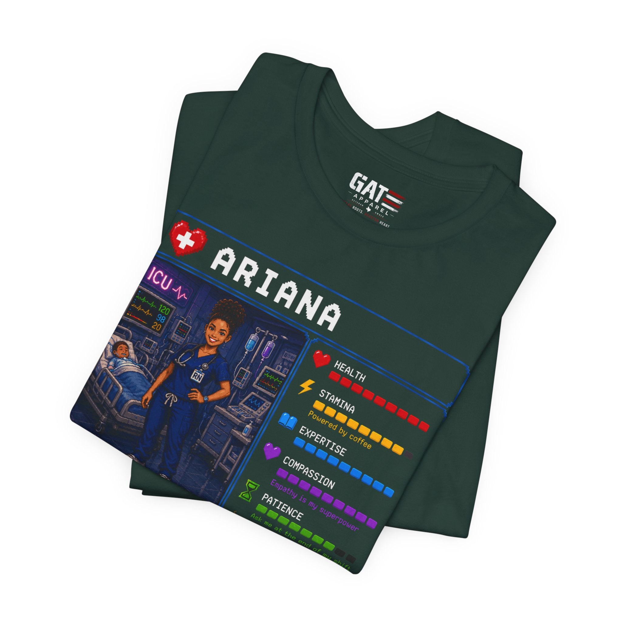 Custom ICU Nurse RPG Character Shirt | Personalized Nurse Gift