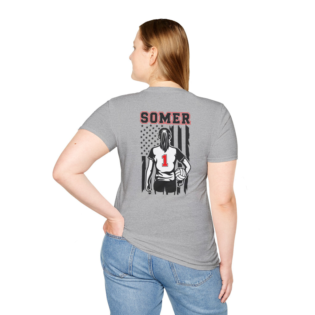 Volleyball Mom T‑Shirt – Custom Name