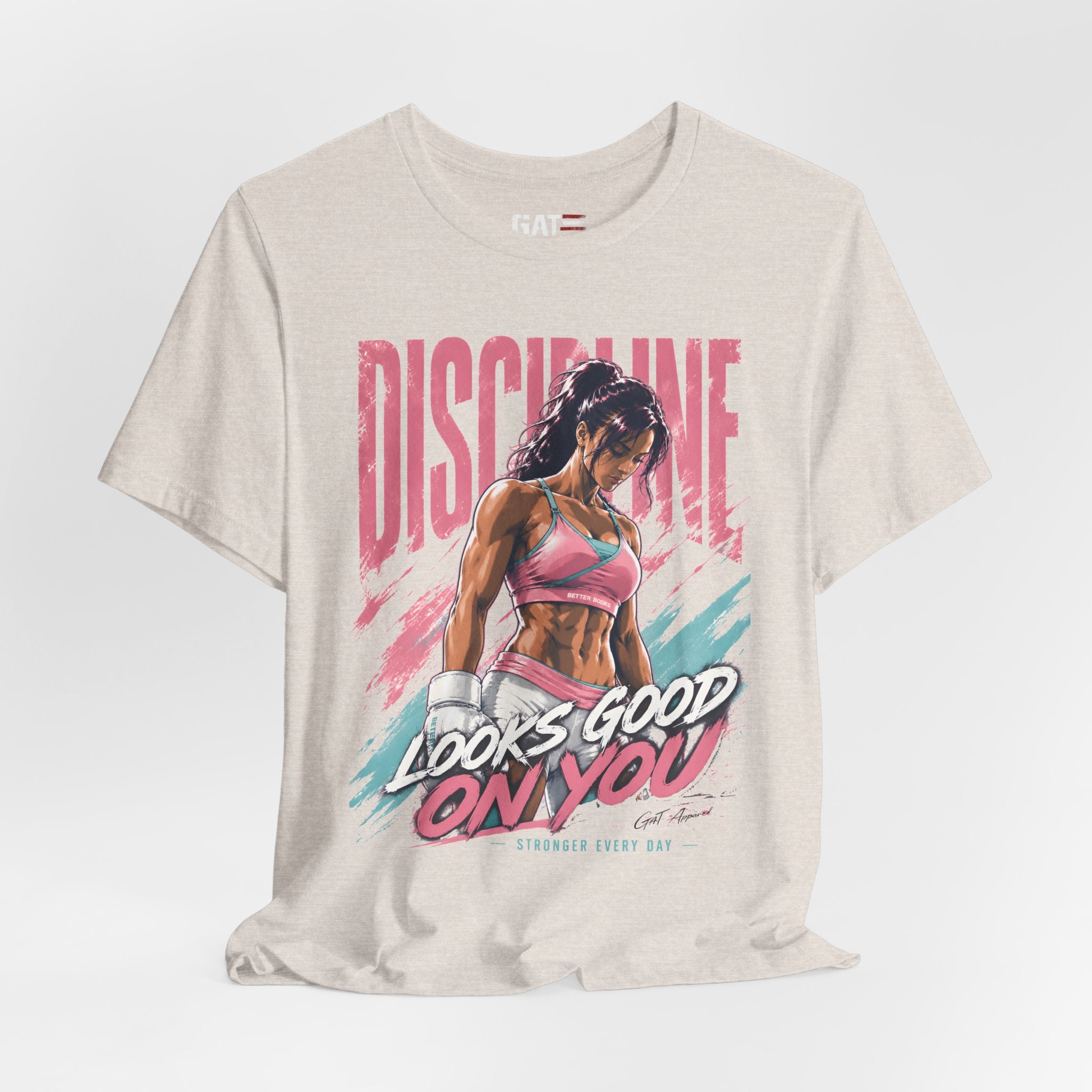 Discipline Looks Good On You Shirt, Women's Gym Shirt, Motivational Workout Tee, Fitness Graphic T Shirt, Cute Gym Apparel, Weightlifting