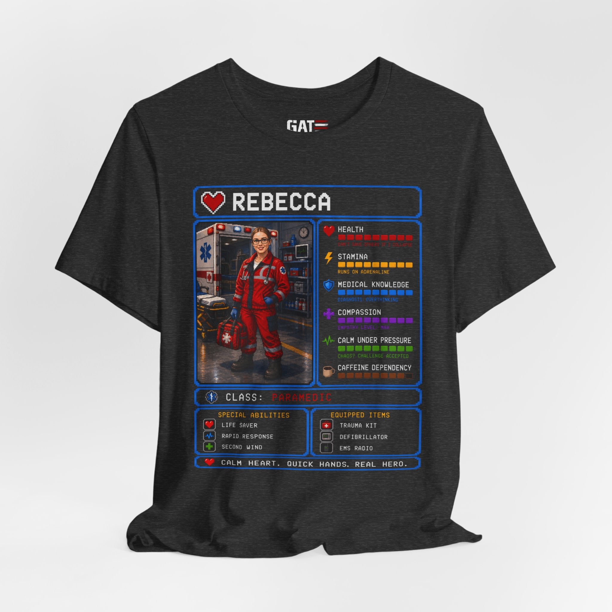 Custom Paramedic RPG Character Shirt | Personalized EMT Gift