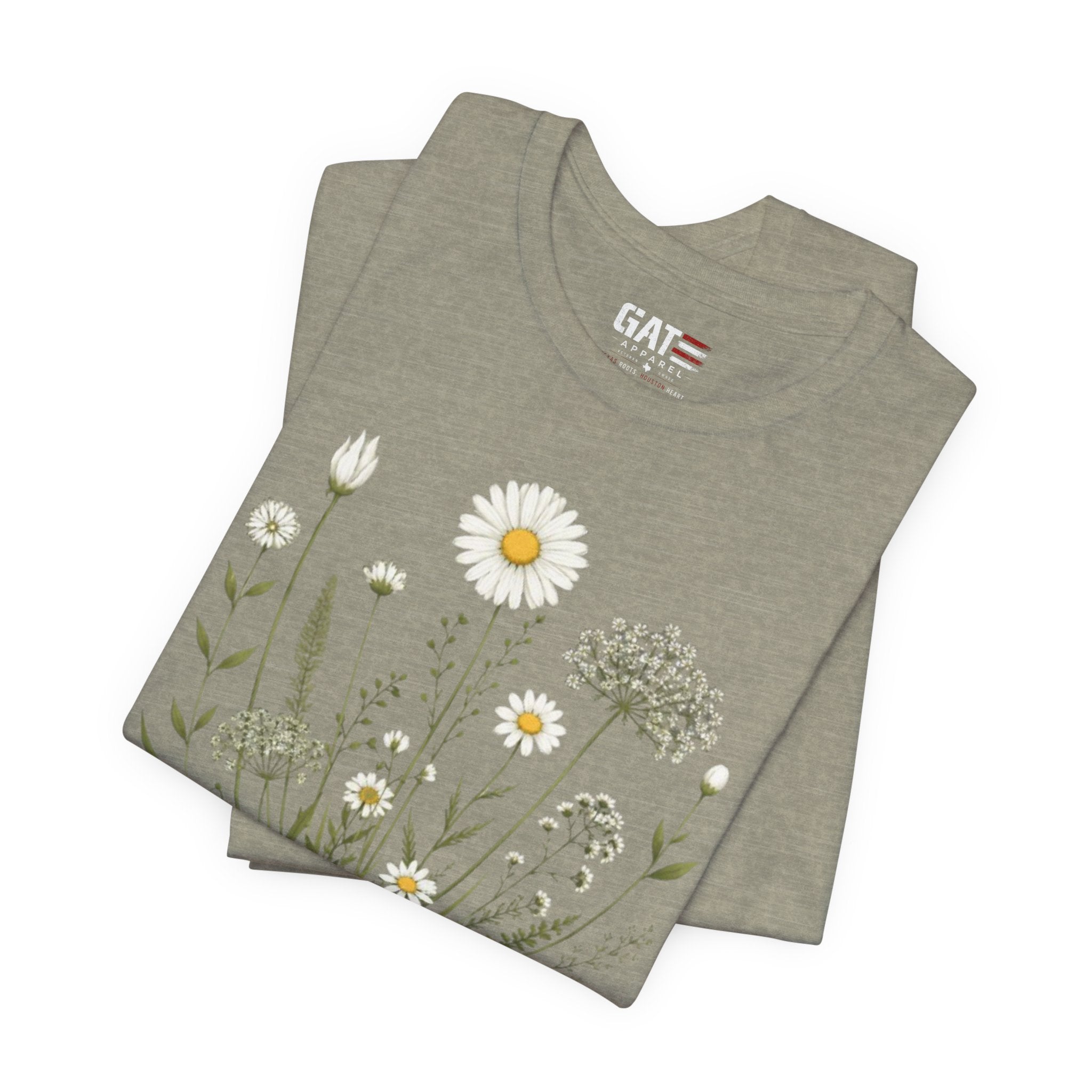 Floral 'Grow Positive Thoughts' T‑Shirt