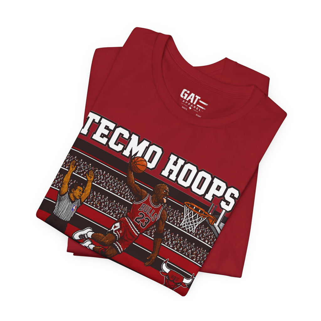 Tecmo Hoops Michael Jordan Slam Dunk Bulls T-Shirt | Retro Video Game Basketball