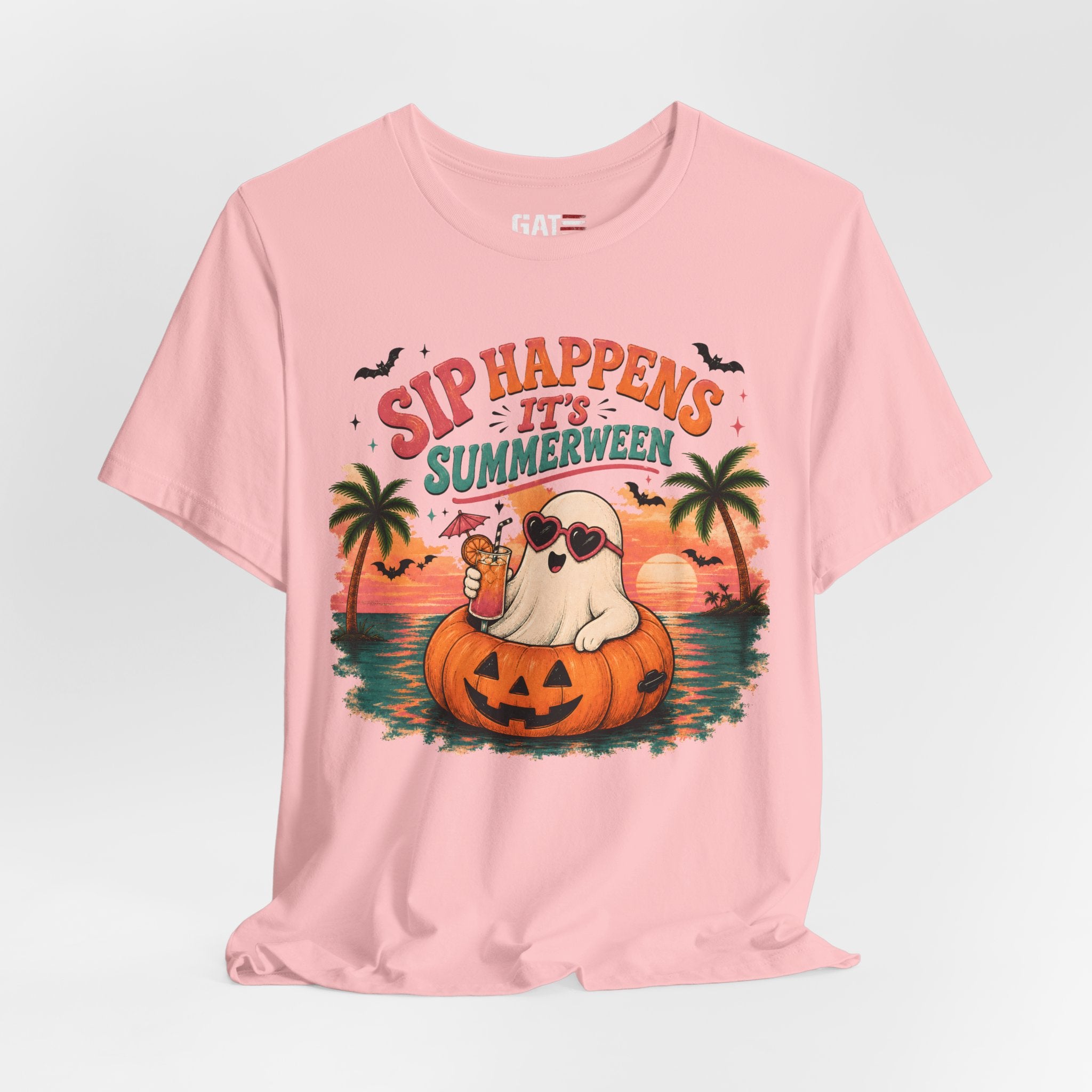 Summerween Shirt, Spooky Beach Shirt, Ghost Beach Tee, Halloween Beach Shirt, Coastal Halloween Tee, Tropical Ghost Shirt