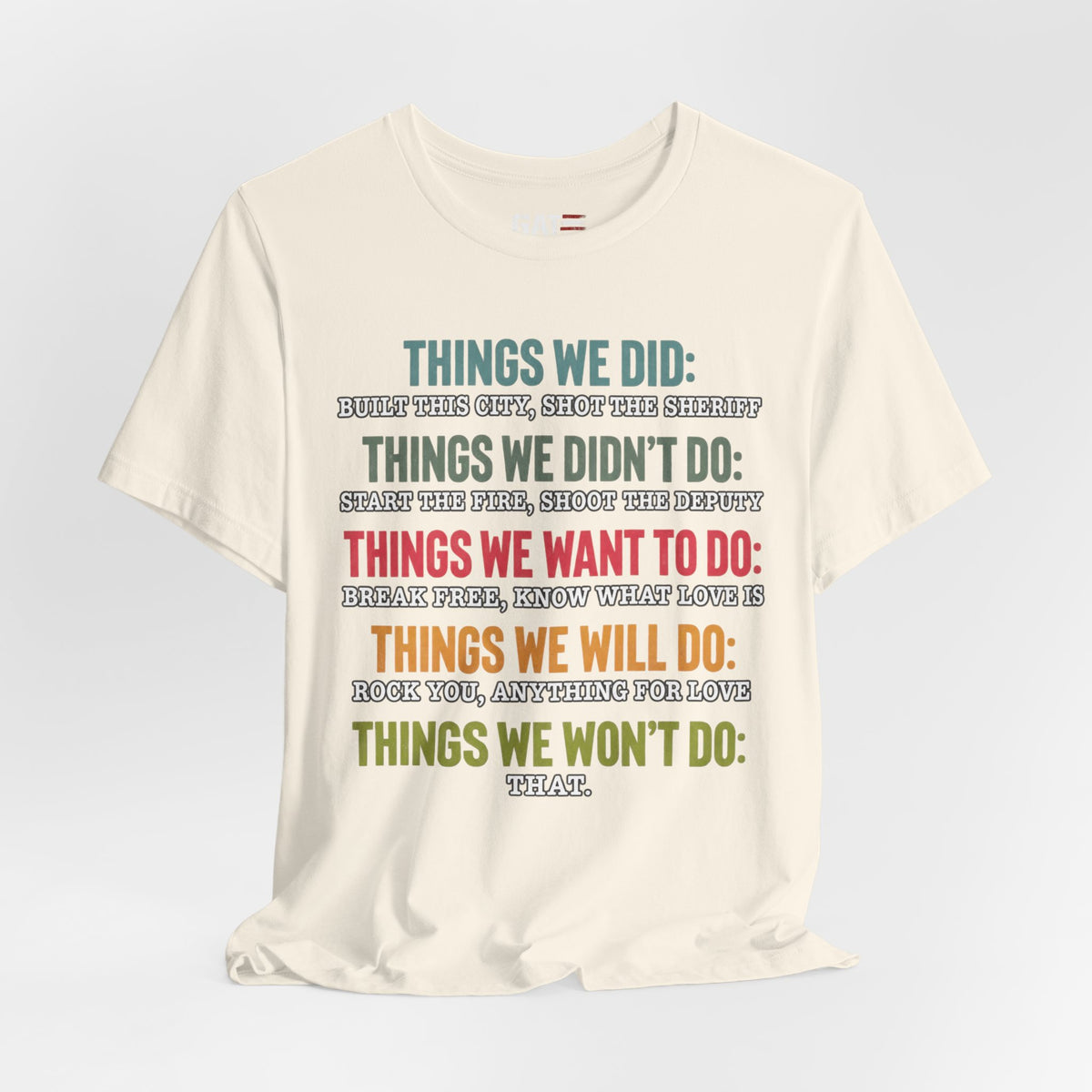Things We Will Do Checklist T-Shirt — Funny Motivational List Tee