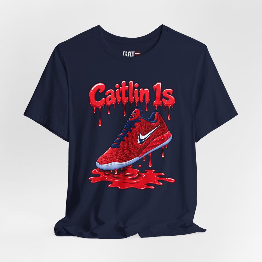 Caitlin Clark Caitlin 1s USA Reds Paint Sneaker Shirt