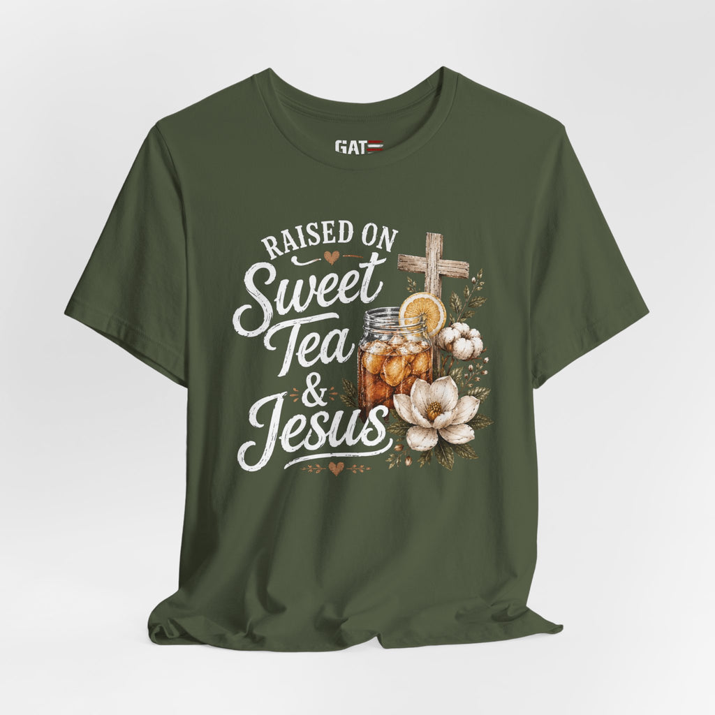 Southern Christian Shirt, Faith Graphic Tee, Sweet Tea Lover Shirt, Country Living Tee, Rustic Farmhouse Gift, Southern Mom Tee