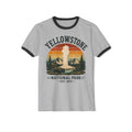 Yellowstone National Park Ringer T-Shirt — Retro Geyser Graphic