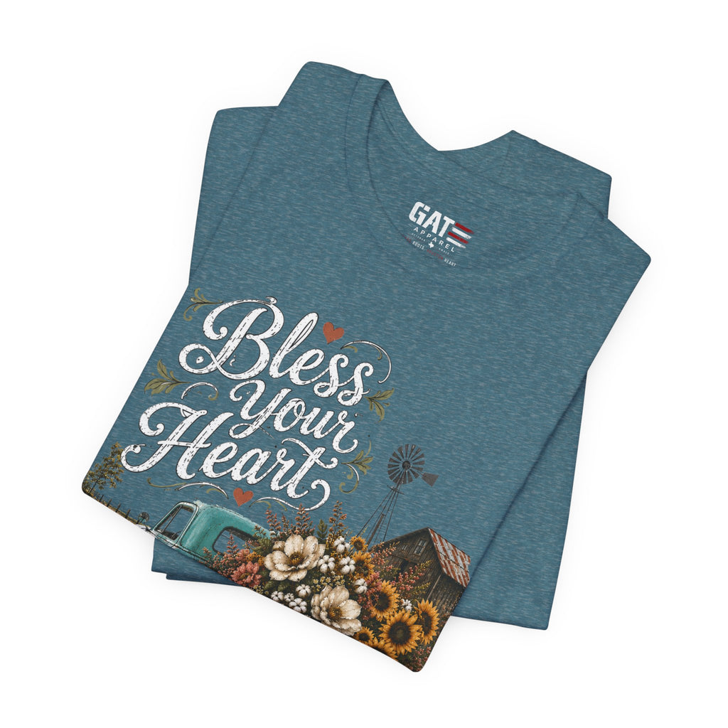 Funny Southern Shirt, Bless Your Heart Tee, Southern Humor Graphic Tee, Magnolia Floral Shirt, Country Girl Gift, Farmhouse Style Tee