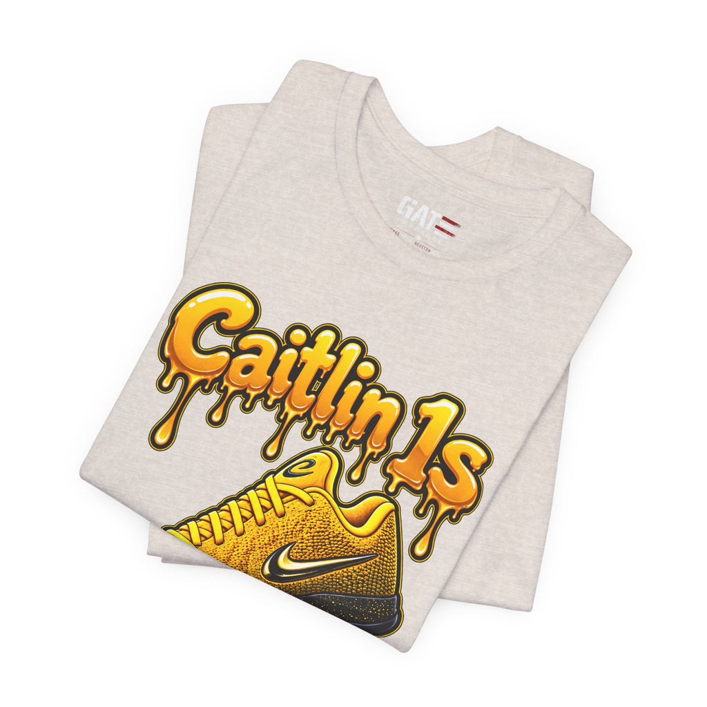 Caitlin Clark Caitlin 1s Iowa Yellow Paint Sneaker Shirt