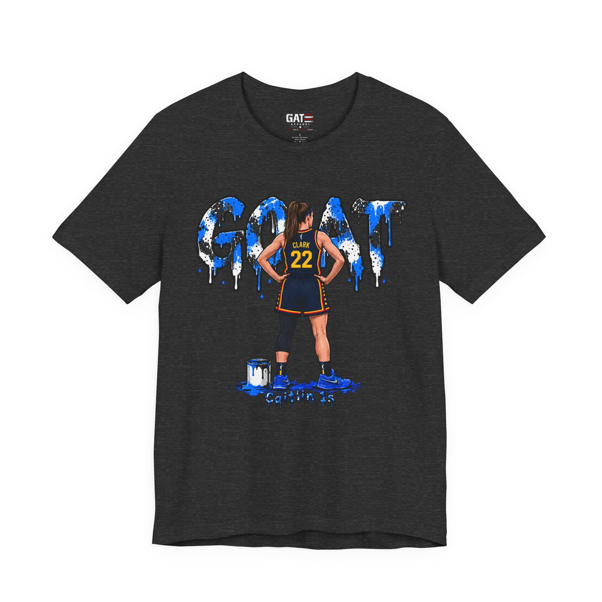 Caitlin Clark Caitlin 1s GOAT Blue Paint Sneaker Shirt