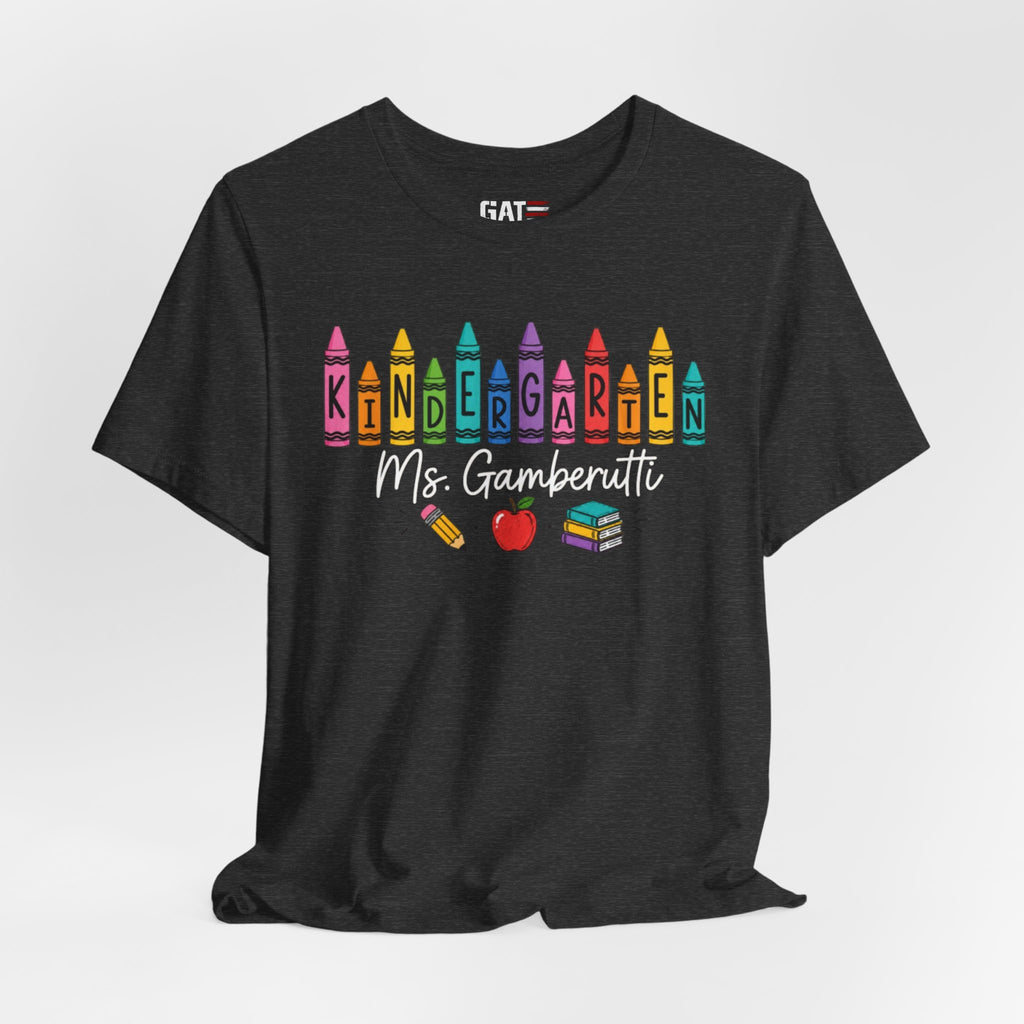 Customize Grade Level and Name Teacher Crayon Shirt