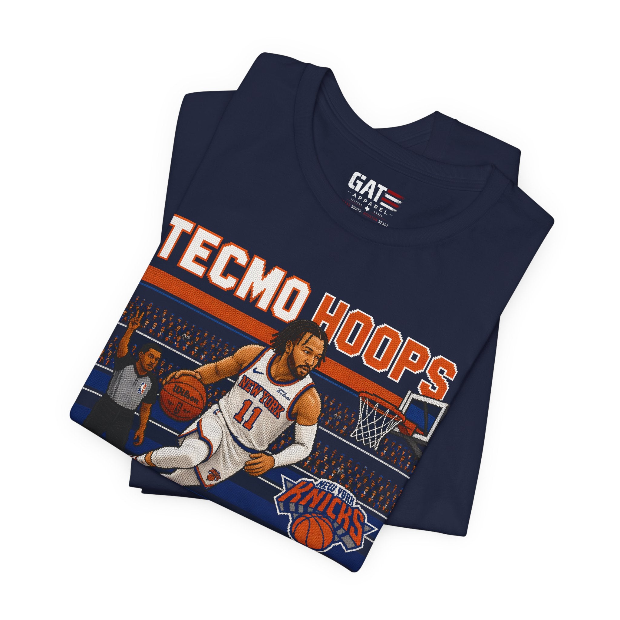 Tecmo Hoops Jalen Brunson Basketball Player Tee | Clutch Comes Natural
