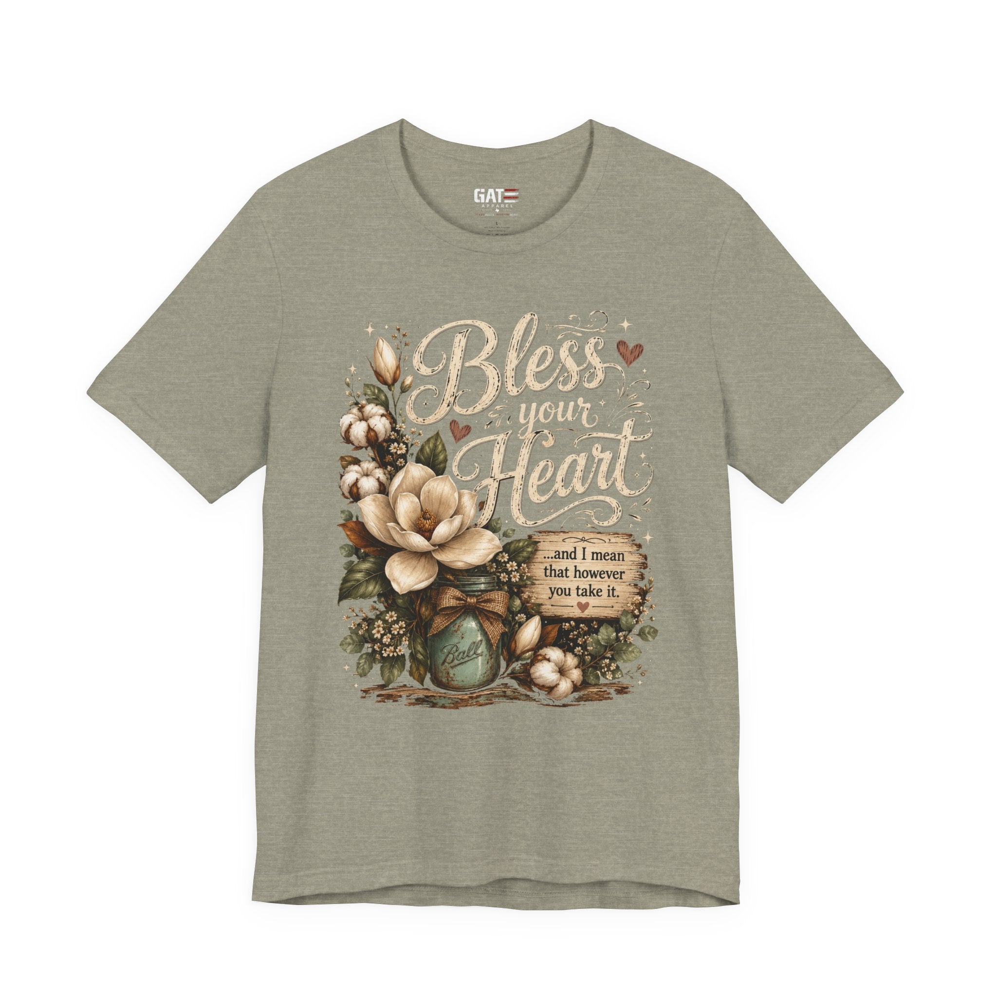 Funny Southern Shirt, Bless Your Heart Tee, Southern Humor Graphic Tee, Magnolia Floral Shirt, Country Girl Gift, Farmhouse Style Tee
