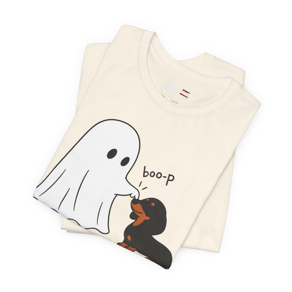 Halloween Ghost & Dachshund — "boo-p" Cute Dog Halloween T-Shirt