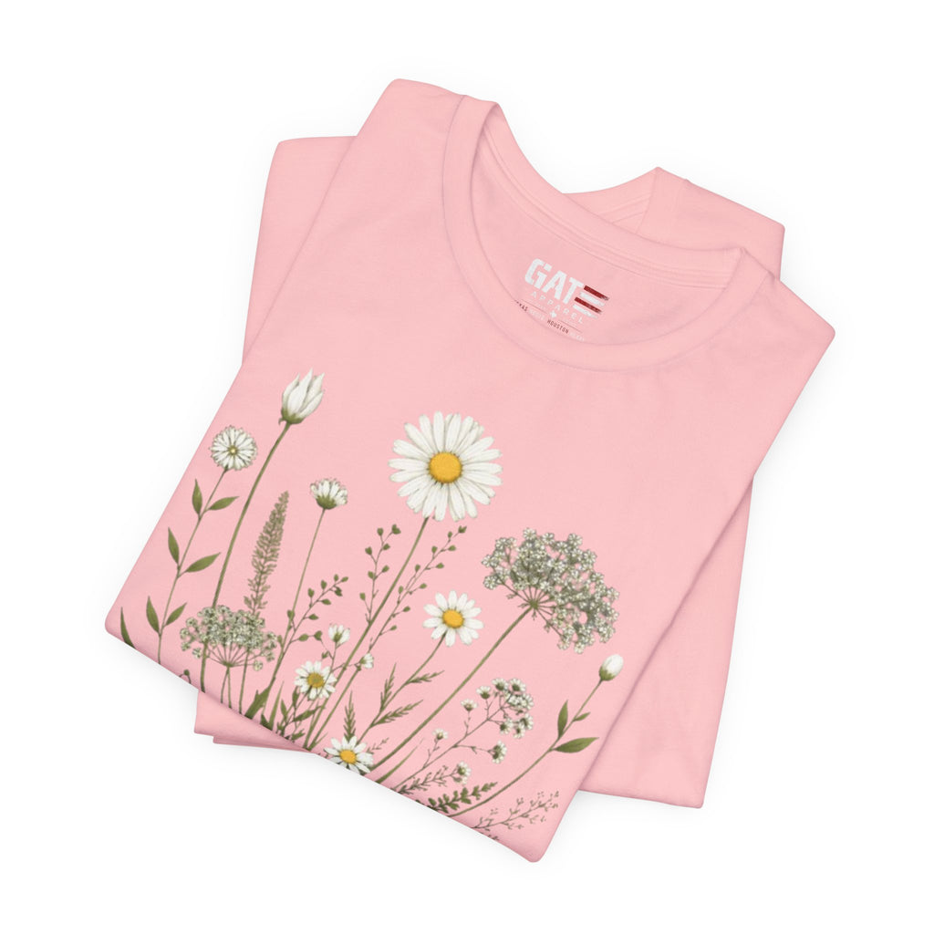 Floral 'Grow Positive Thoughts' T‑Shirt
