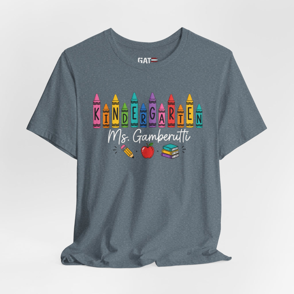 Customize Grade Level and Name Teacher Crayon Shirt